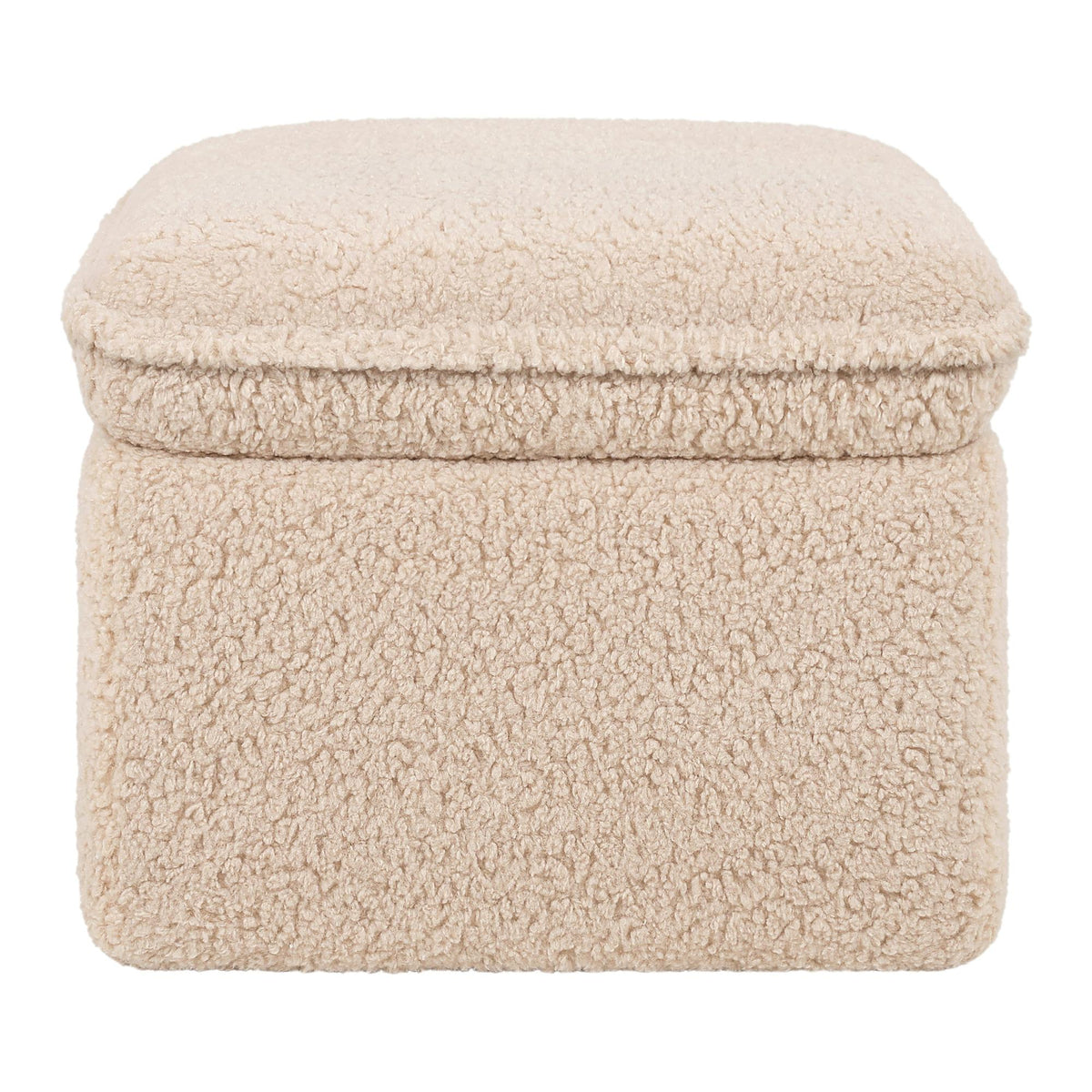 Cali Storage Ottoman in Shearling Ottomans Babyletto