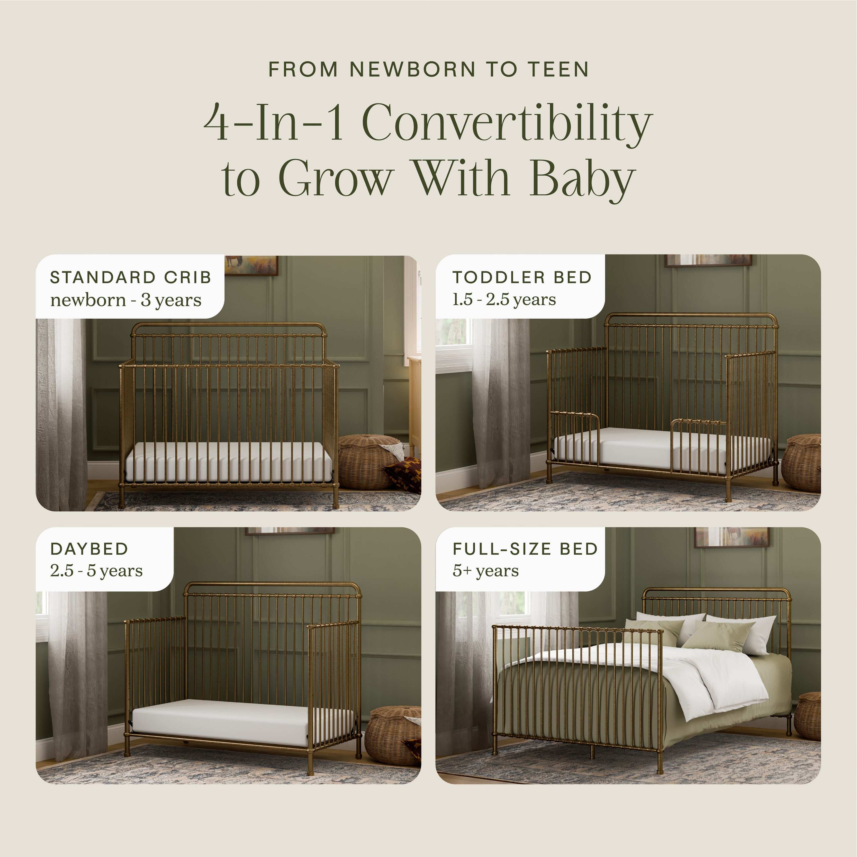 Winston 4-in-1 Convertible Crib Convertible Cribs Namesake