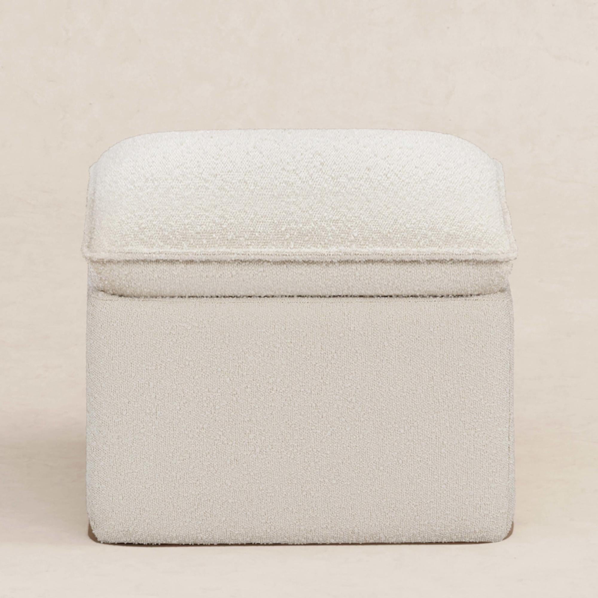 Cali Storage Ottoman in Boucle Ottomans Babyletto