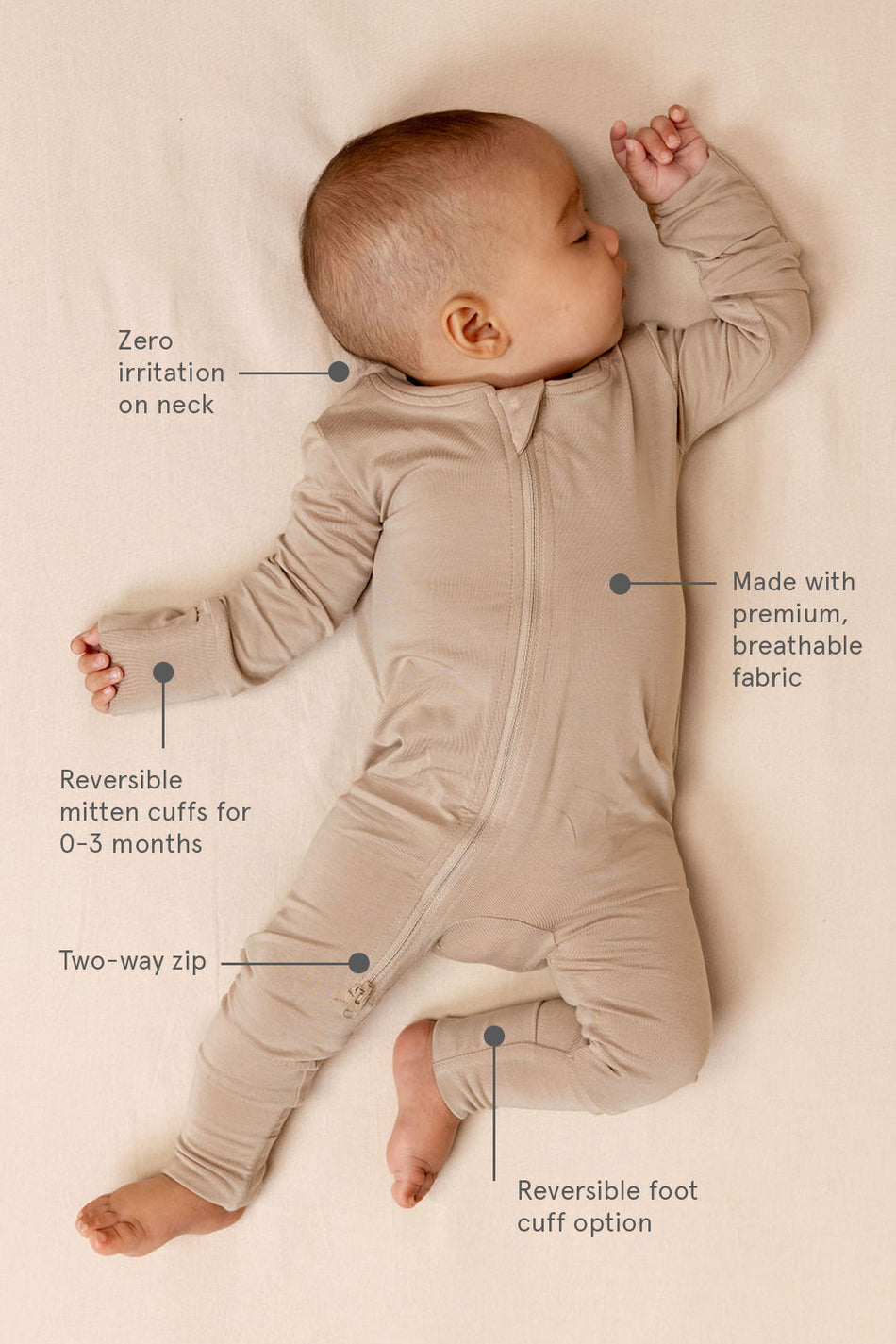 Dove - CloudBlend™ Footless Pajamas Rompers & Coveralls WildBird
