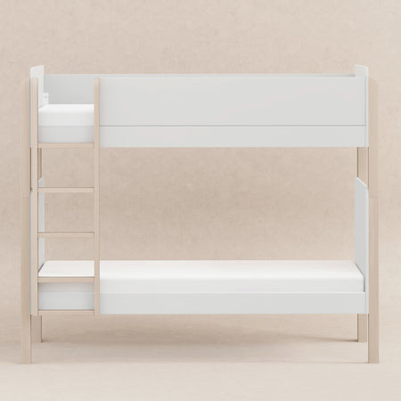 TipToe Convertible Bunk Bed Beds - Bunk Babyletto White / Washed Natural