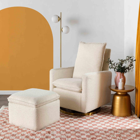 Cali Storage Ottoman in Boucle Ottomans Babyletto