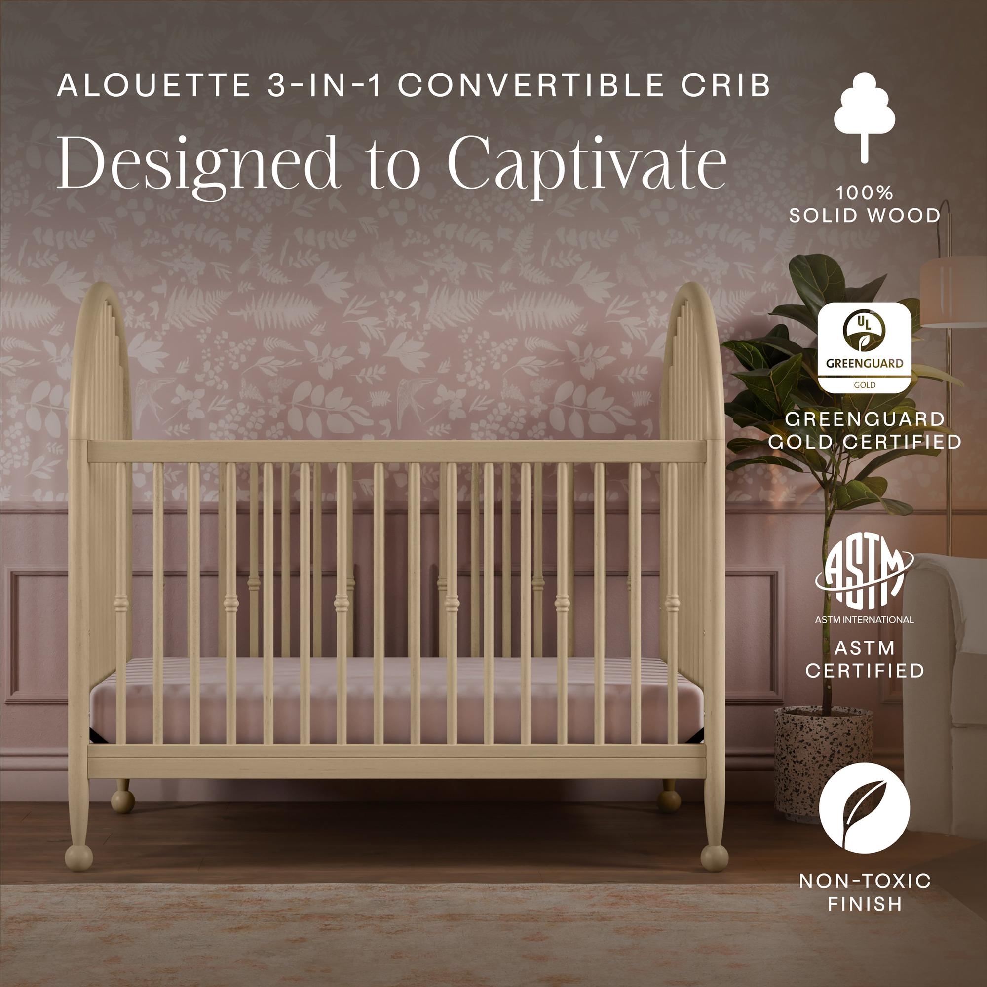 Alouette 3-in-1 Convertible Spindle Crib Cribs Namesake