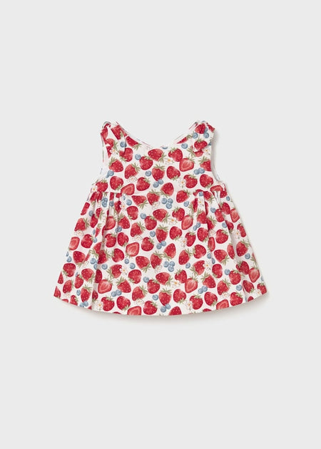 Newborn Girl Strawberry Print Dress Baby & Toddler Dresses Mayoral