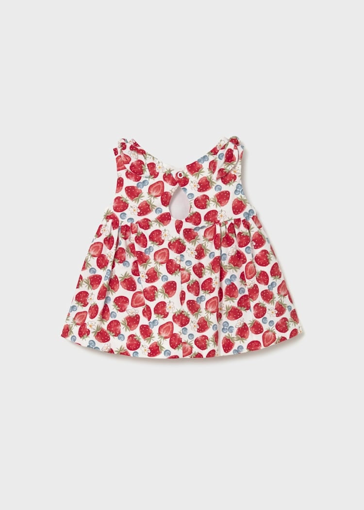 Newborn Girl Strawberry Print Dress Baby & Toddler Dresses Mayoral