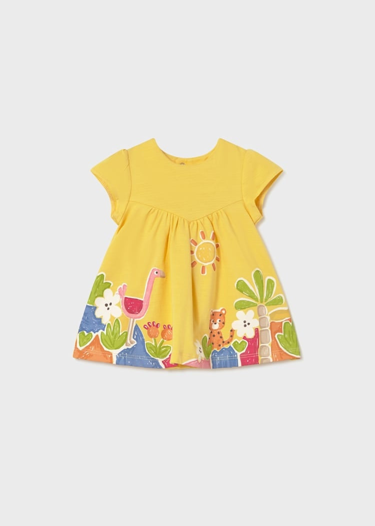 Newborn Girl Yellow Knit Dress Baby & Toddler Dresses Mayoral