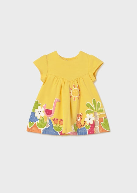 Newborn Girl Yellow Knit Dress Baby & Toddler Dresses Mayoral