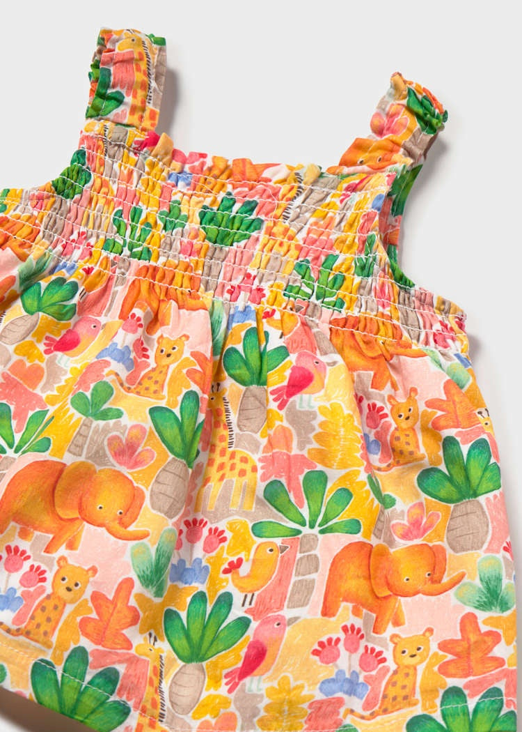Newborn Girl Printed Dress with Headband Baby & Toddler Dresses Mayoral