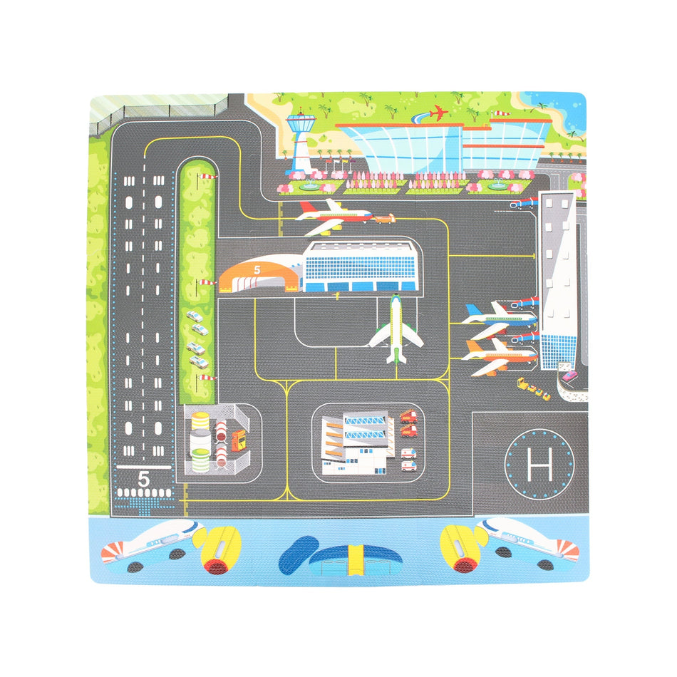 Sunta Airport Play Mat with DIY Airplane Play Mats & Gyms Tri Action Toys
