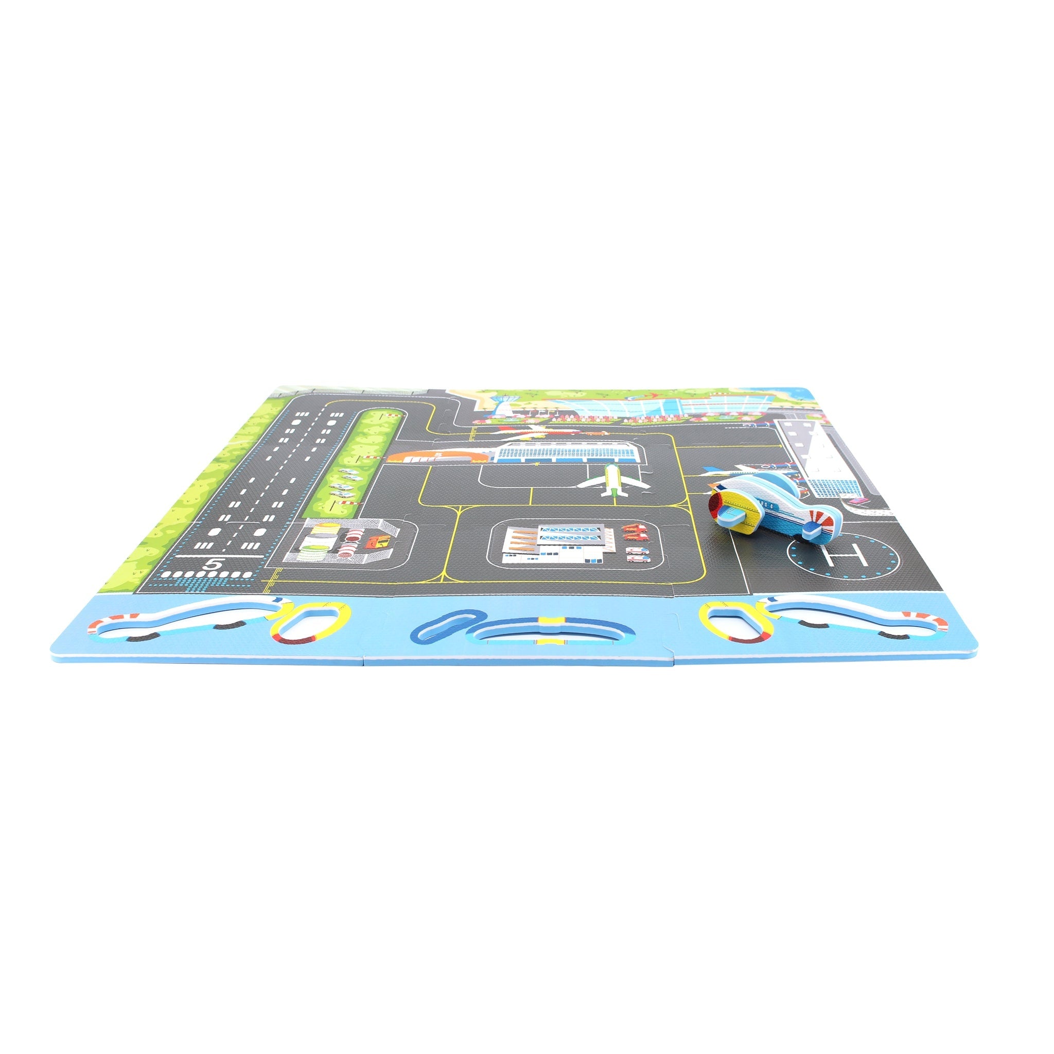 Sunta Airport Play Mat with DIY Airplane Play Mats & Gyms Tri Action Toys