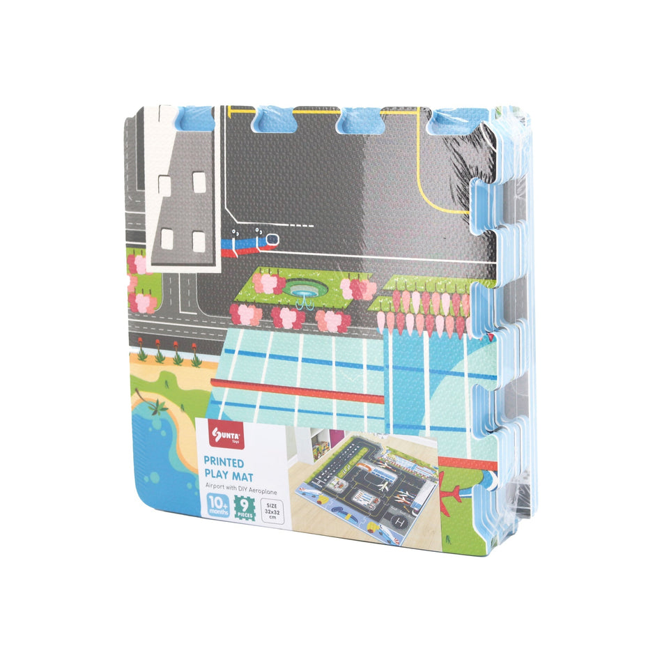 Sunta Airport Play Mat with DIY Airplane Play Mats & Gyms Tri Action Toys