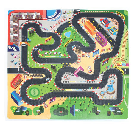 Sunta Racetrack Play Mat with DIY Car Play Mats & Gyms Tri Action Toys