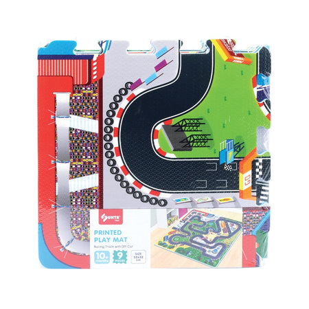 Sunta Racetrack Play Mat with DIY Car Play Mats & Gyms Tri Action Toys