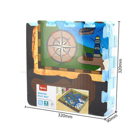 Sunta Treasure Map Play Mat with DIY Pirate Ship Play Mats & Gyms Tri Action Toys