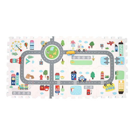 Sunta Play Mat DIY Around The Town and Car | 9 Piece Set Play Mats & Gyms Tri Action Toys