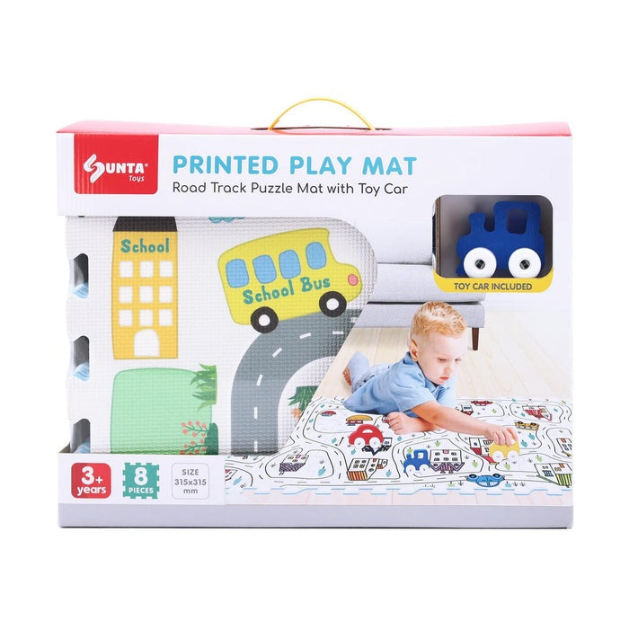Sunta Play Mat DIY Around The Town and Car | 9 Piece Set Play Mats & Gyms Tri Action Toys