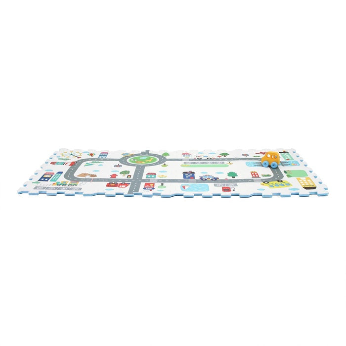 Sunta Play Mat DIY Around The Town and Car | 9 Piece Set Play Mats & Gyms Tri Action Toys