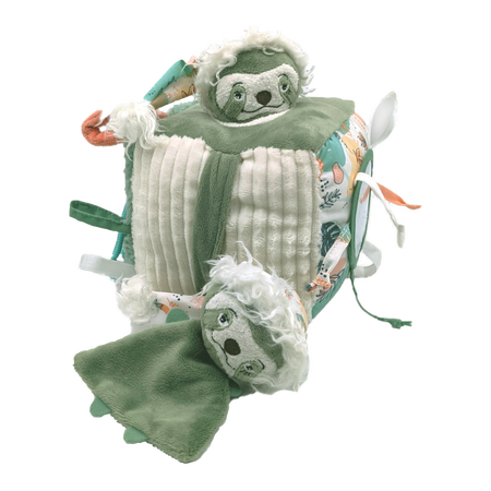 Les Deglingos Activity Cube Toys - Infant Tri Action Toys Chillos the Sloth