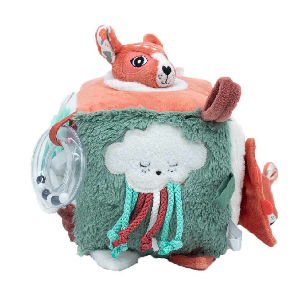 Les Deglingos Activity Cube Toys - Infant Tri Action Toys Melimelos Deer