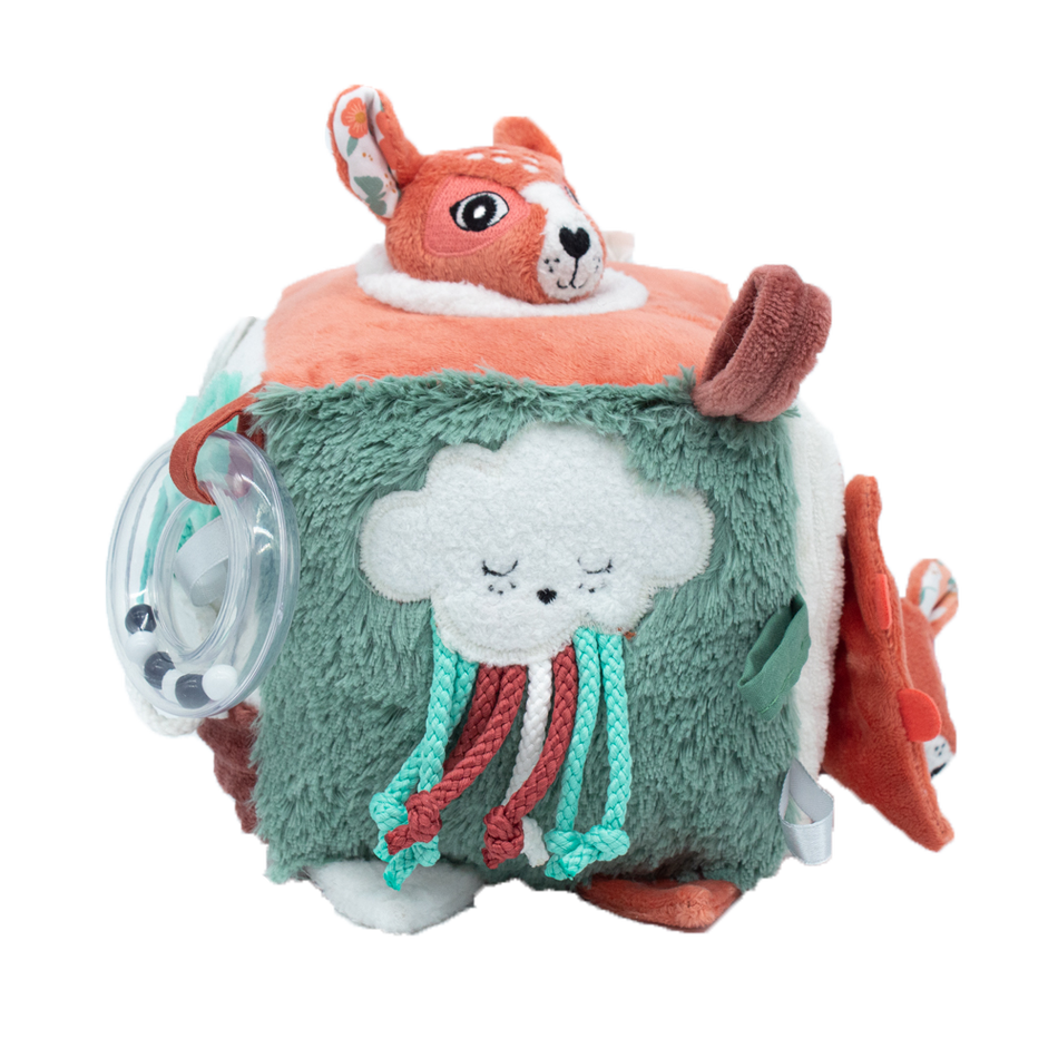 Les Deglingos Activity Cube Toys - Infant Tri Action Toys Melimelos Deer