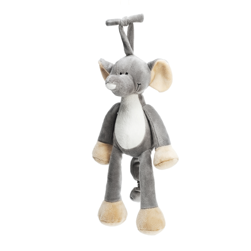 Teddykompaniet Musical Plush Animal Security Blankets Tri Action Toys Elephants