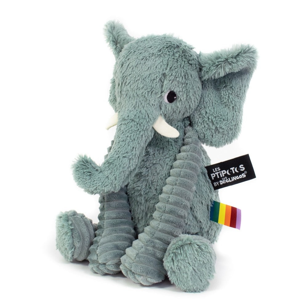 Les Deglingos Ptipotos Dimoitou the Elephant Stuffed Animals Tri Action Toys