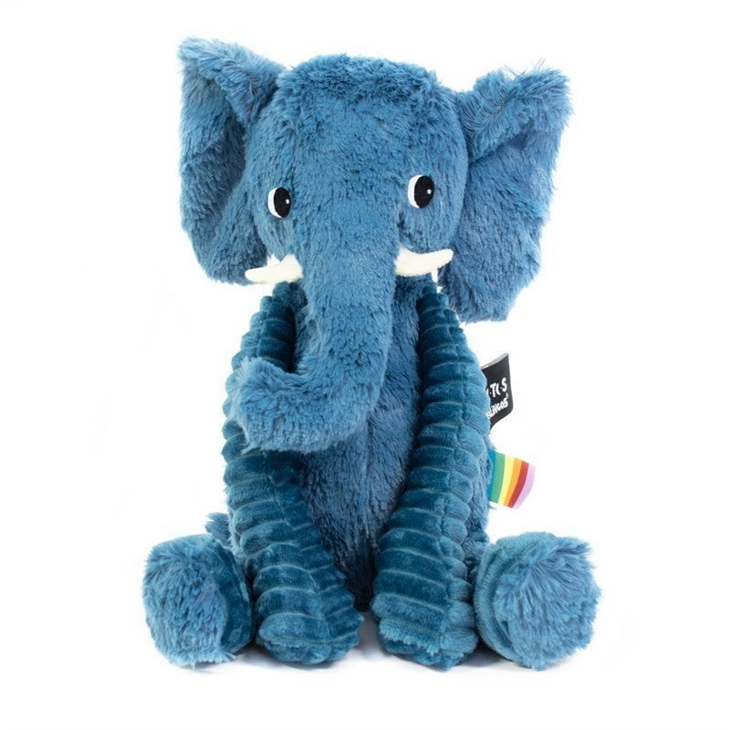 Les Deglingos Ptipotos Dimoitou the Elephant Stuffed Animals Tri Action Toys Blue