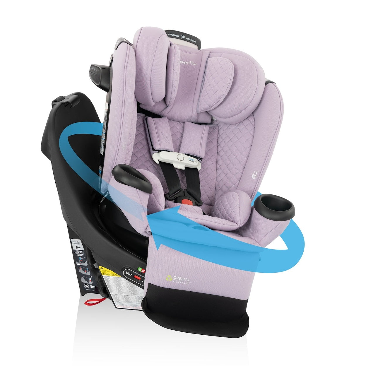 Evenflo Gold Revolve360 Extend All-in-One Rotational Convertible Car Seat with SensorSafe