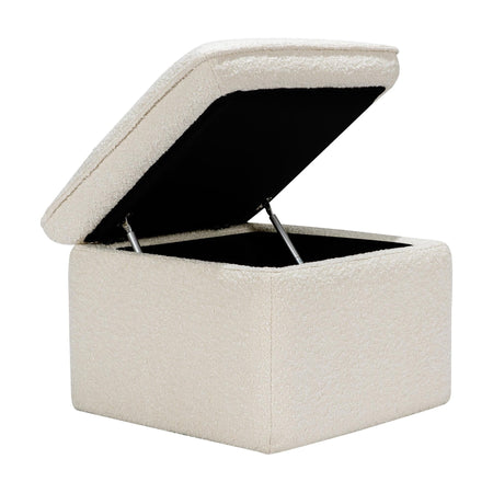 Cali Storage Ottoman in Boucle Ottomans Babyletto