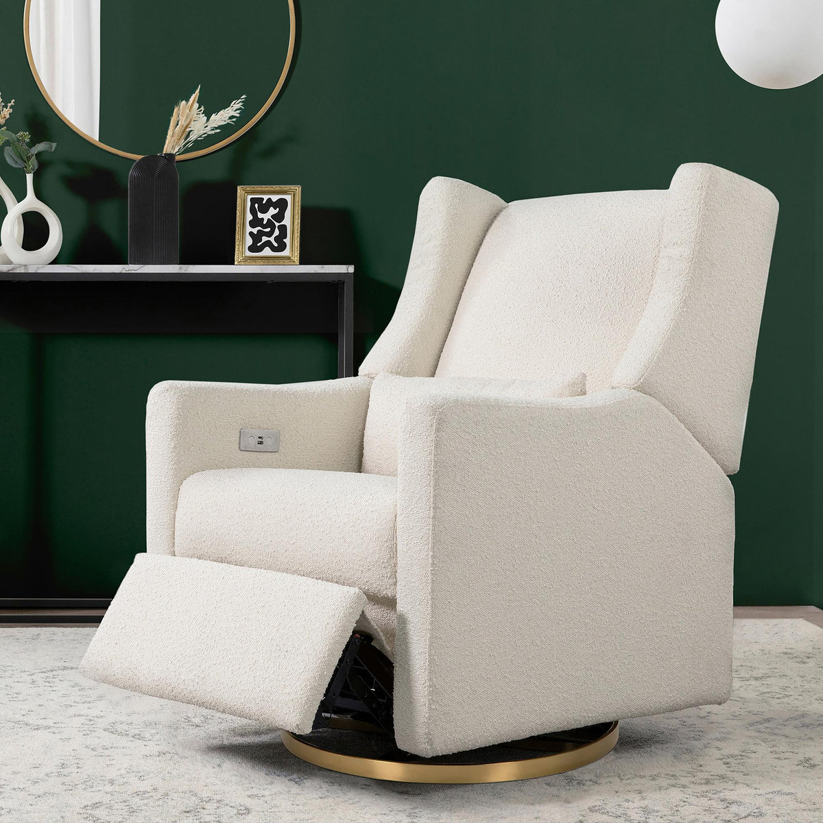 Kiwi Electronic Recliner and Swivel Glider with USB port Recliners Babyletto