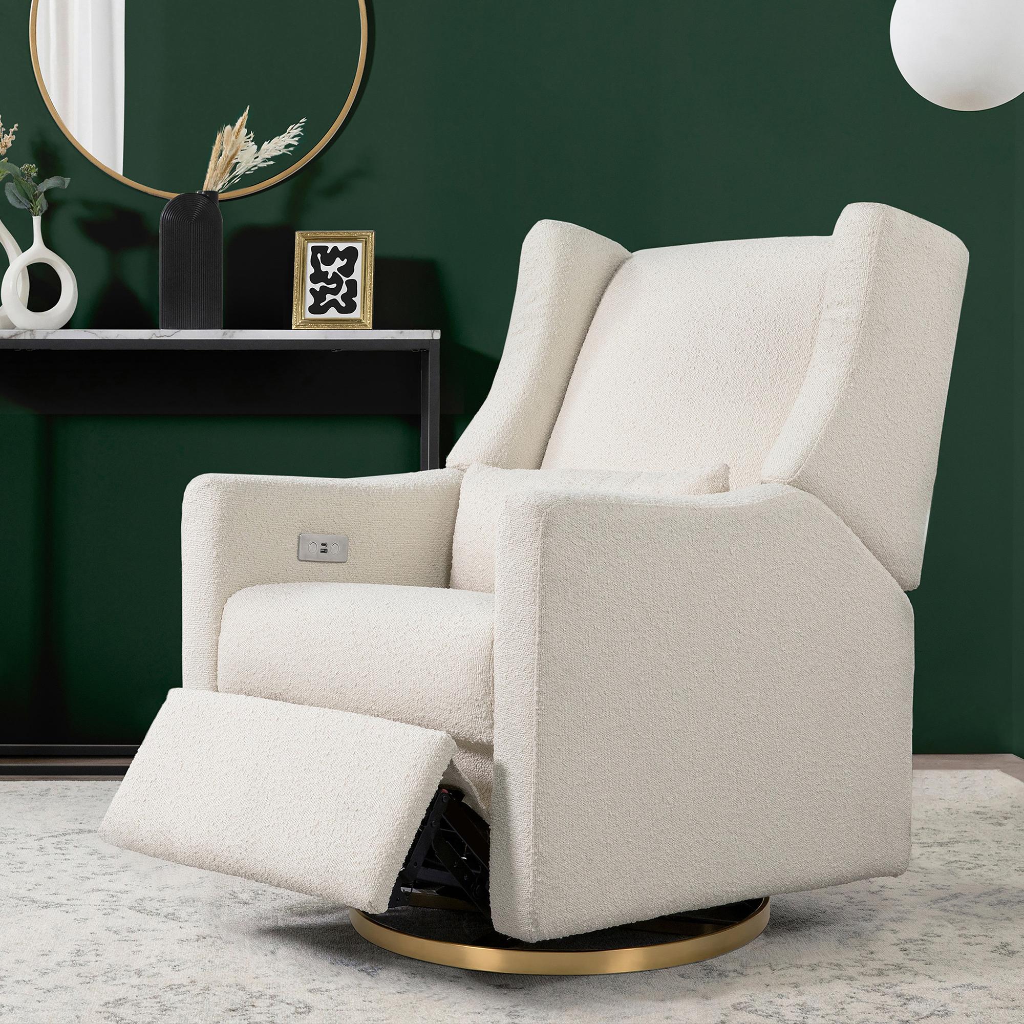 Kiwi Electronic Recliner and Swivel Glider with USB port Recliners Babyletto