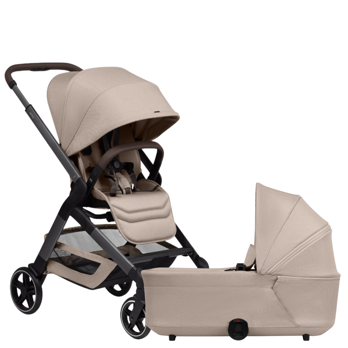 Hub2 Compact Stroller + Hub2 Cot Strollers - Single joolz Sandy Taupe