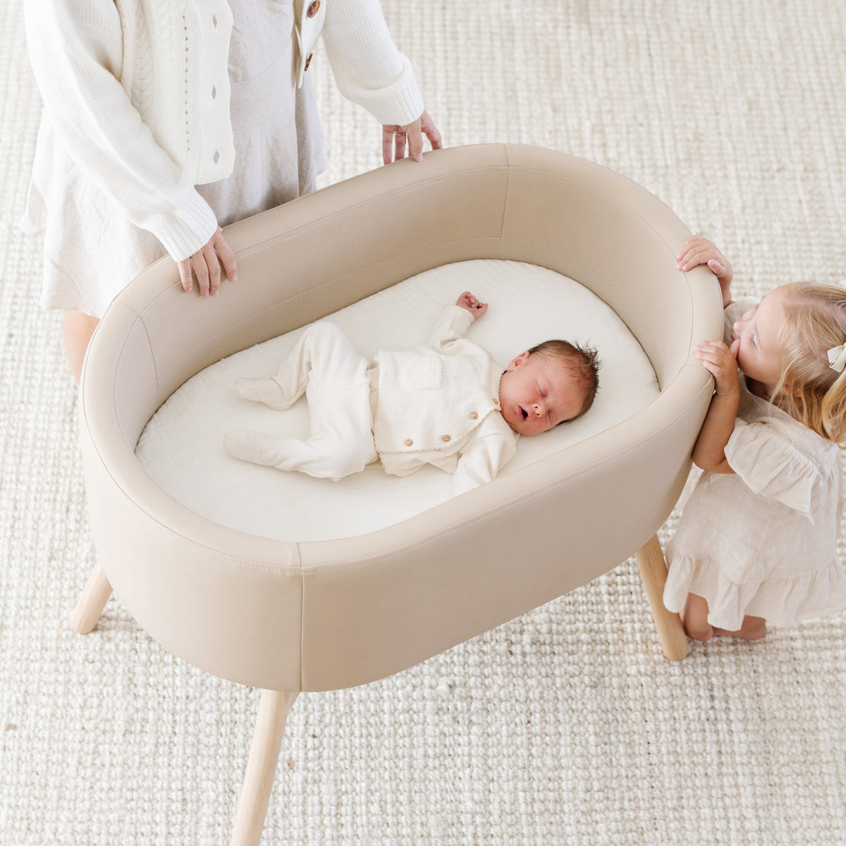 M26834GMLB,Babyletto,babyletto x GATHRE Capsule Bassinet in Millet