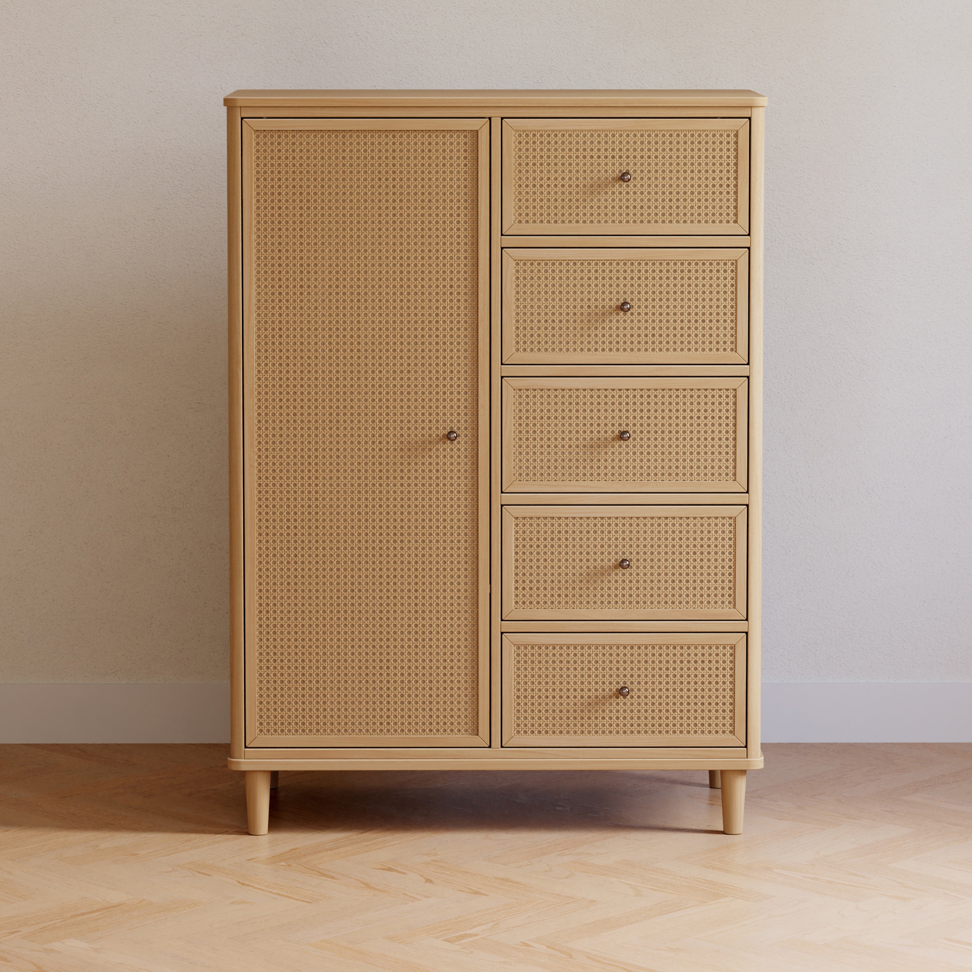 Marin with Cane Chifforobe Dressers Namesake Honey/Honey Cane