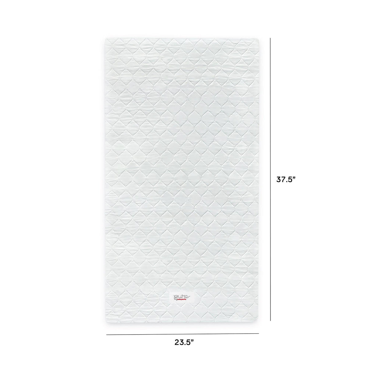 Pure Core Mini Crib Mattress w/ Hybrid Quilted Waterproof Cover (Lightweight) Mini Crib Mattress Babyletto
