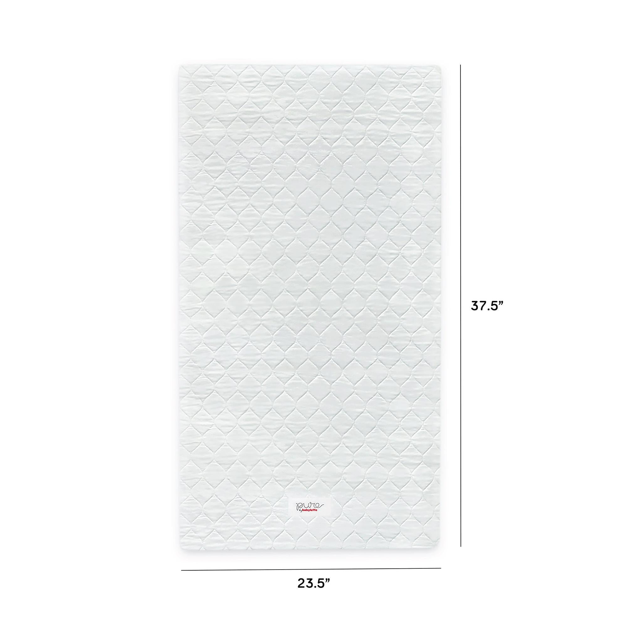 Pure Core Mini Crib Mattress w/ Hybrid Quilted Waterproof Cover (Lightweight) Mini Crib Mattress Babyletto