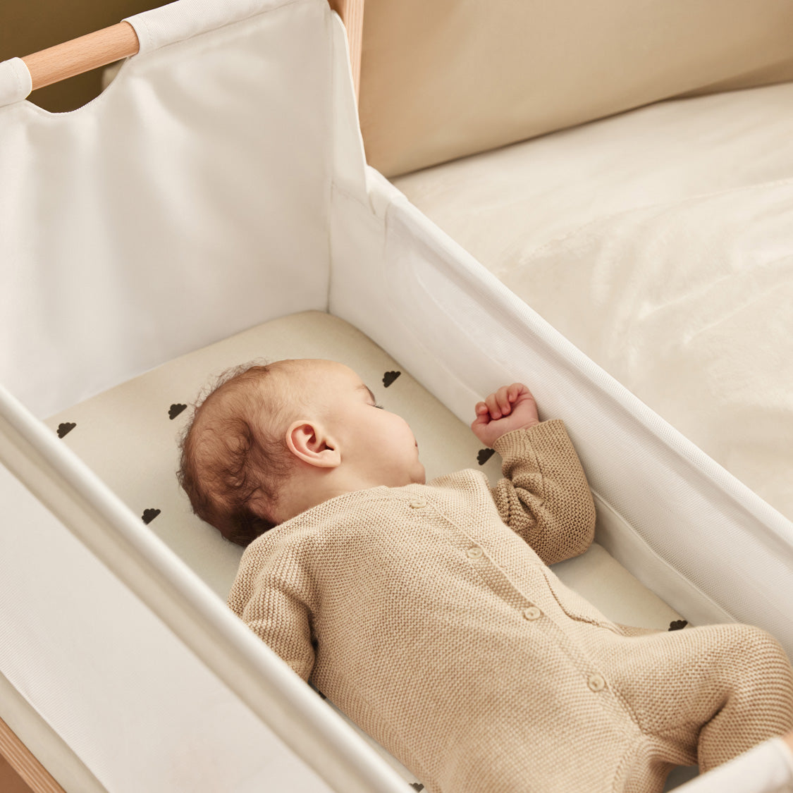 Bassinet 2 Pack Fitted Sheets - Sand Cloud Fitted Sheets Snuz