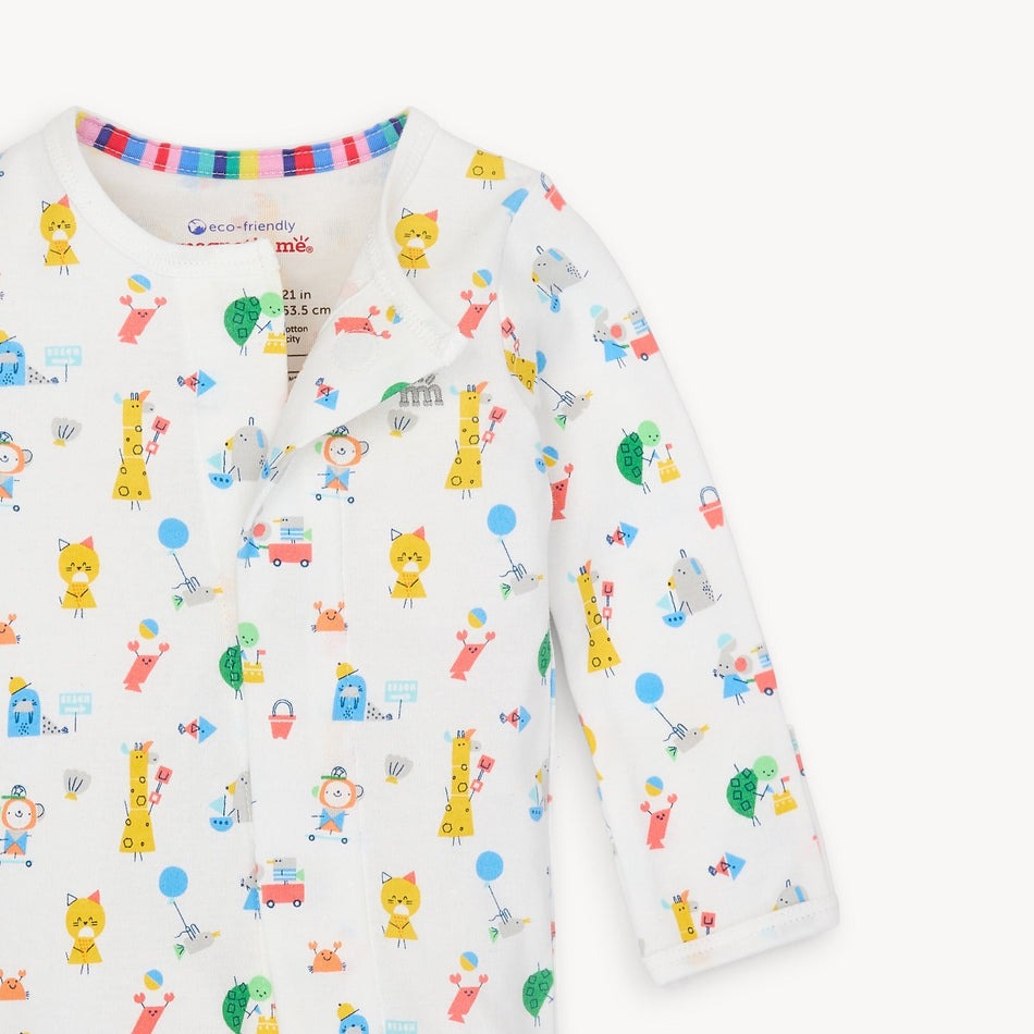 Seaside Sand Squad organic cotton magnetic footie