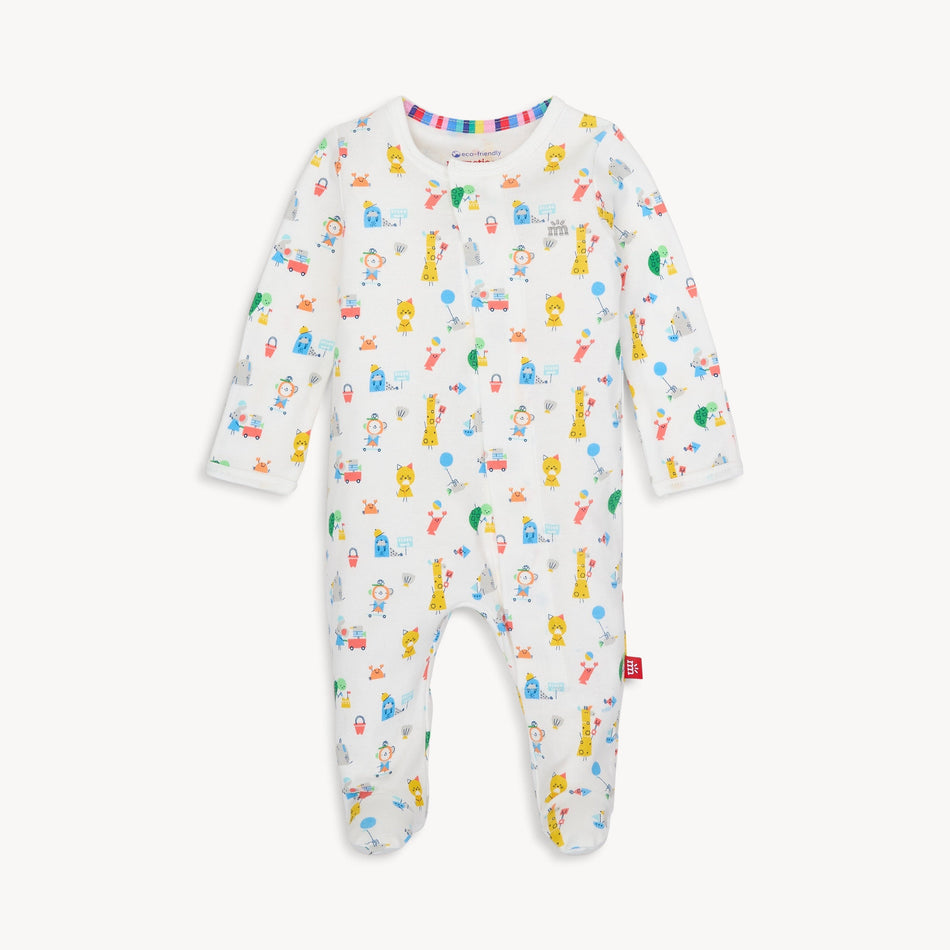 Seaside Sand Squad organic cotton magnetic footie