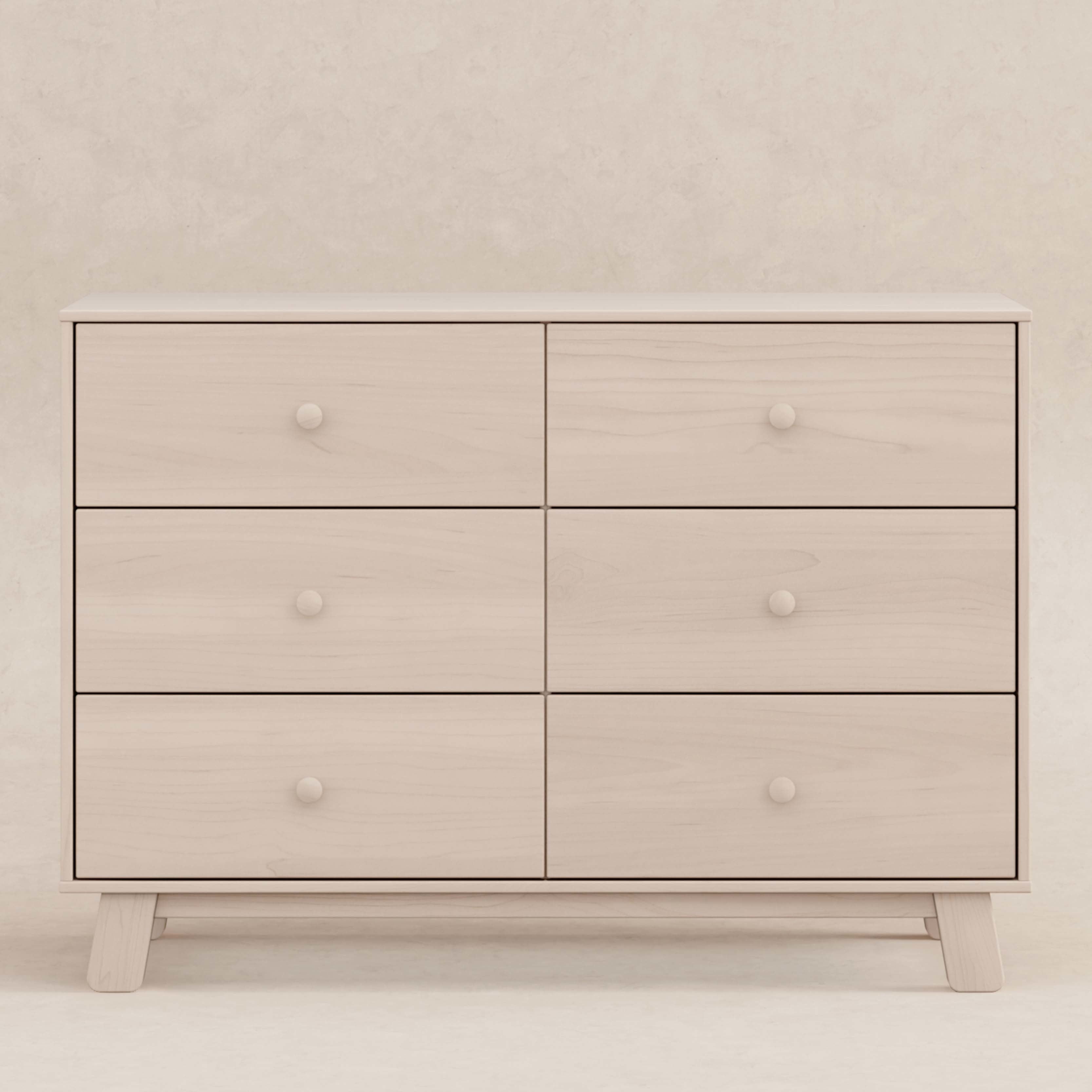 Hudson Modern 6-Drawer Double Dresser Dressers Babyletto Washed Natural