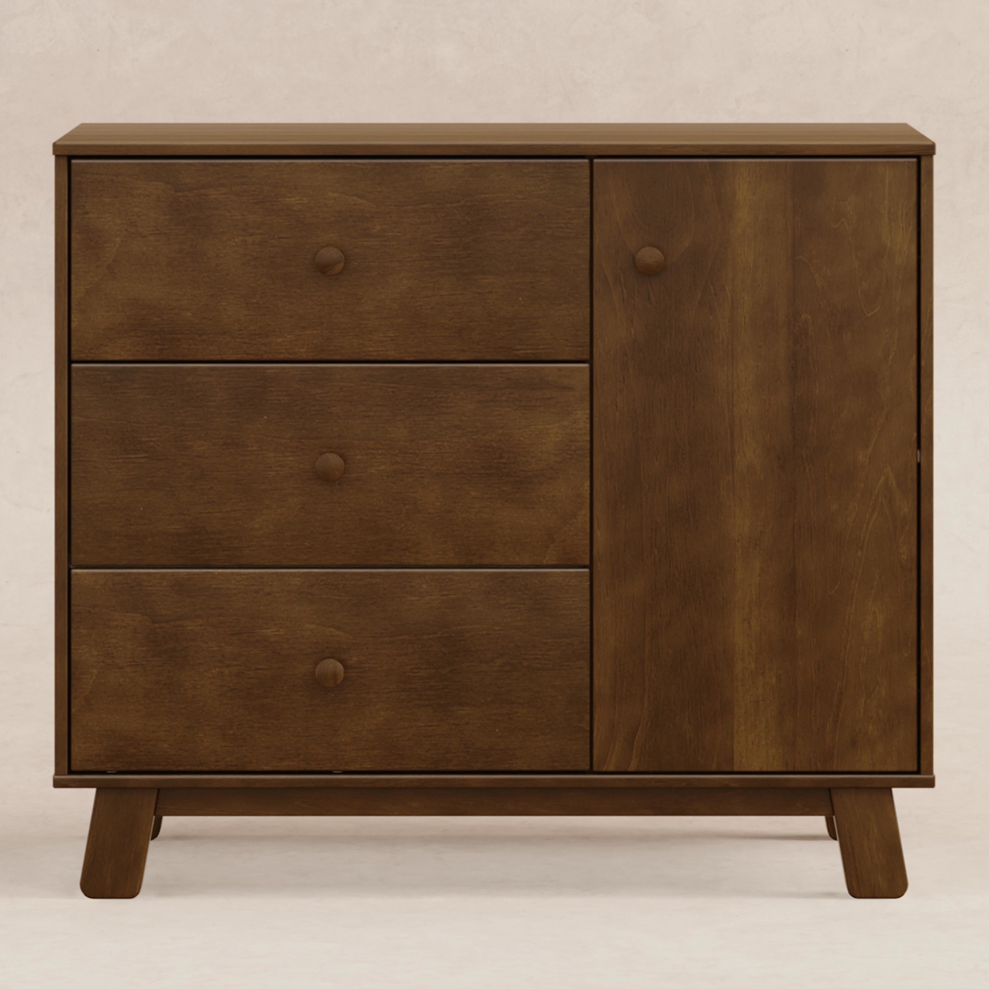 Hudson Modern 3-Drawer Dresser Dressers Babyletto Natural Walnut