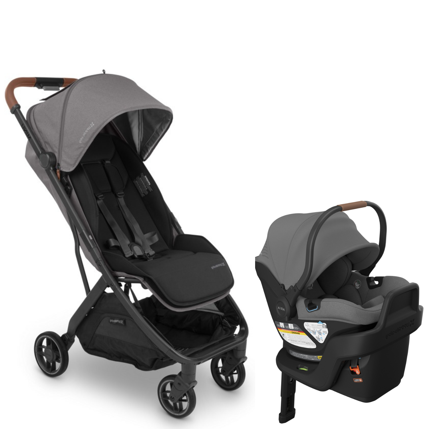 Minu V3 + ARIA V2 Lightweight Infant Travel System Strollers - Travel Systems UPPAbaby Greyson