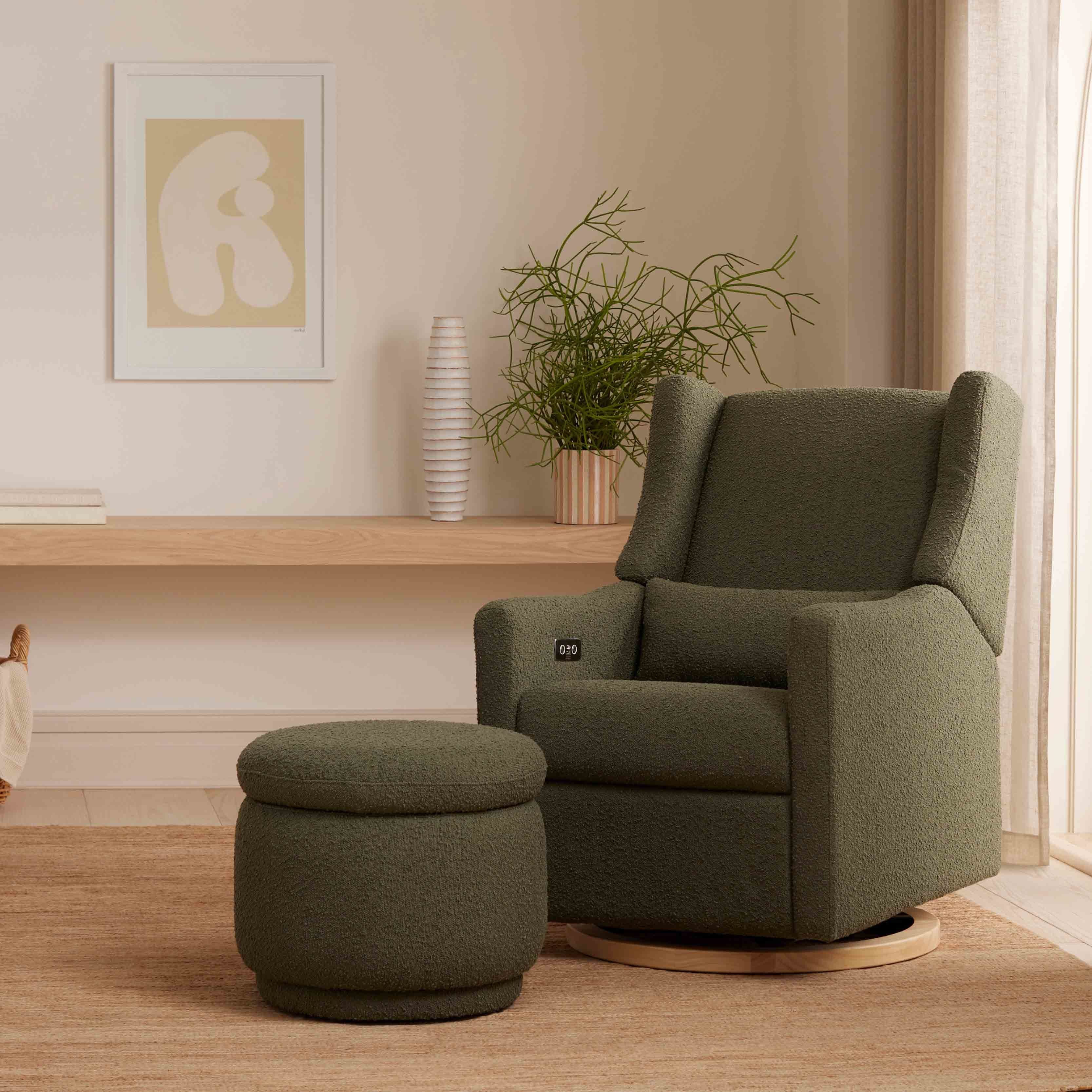 Enoki Storage Ottoman in Boucle Ottomans Babyletto