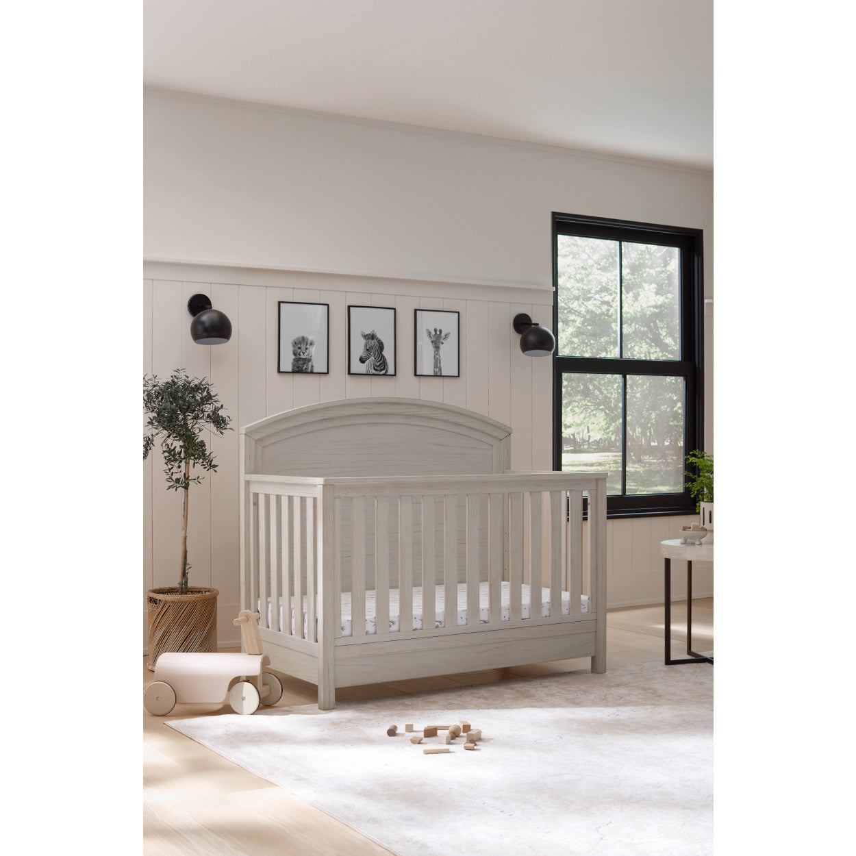 Monogram by Namesake Hemsted 4-in-1 Convertible Crib Walnut Driftwood Monogram by Namesake Hemsted 4-in-1 Convertible Crib Walnut Driftwood
