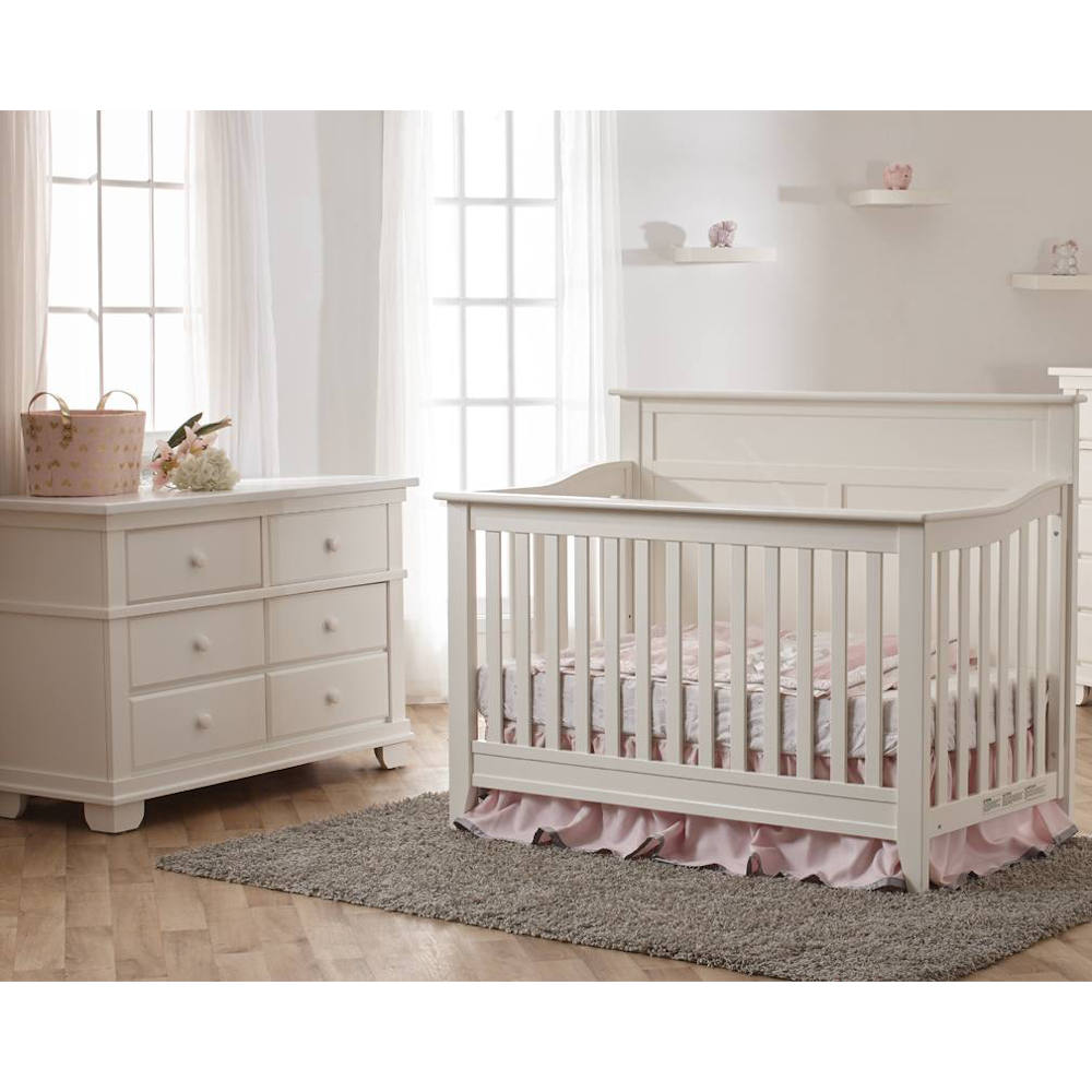 Napoli Flat-Top Forever Crib + Double Dresser Set Crib Sets Pali