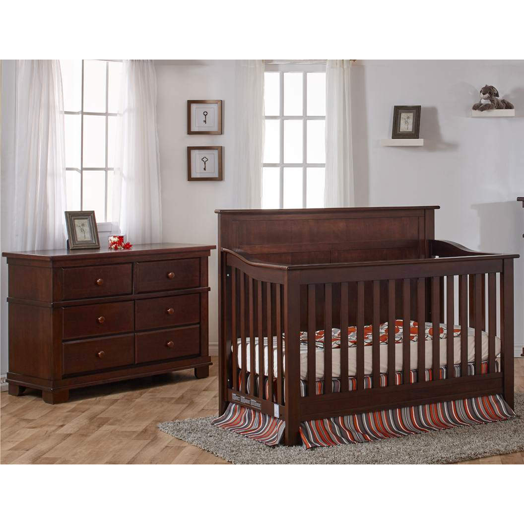 Napoli Flat-Top Forever Crib + Double Dresser Set Crib Sets Pali