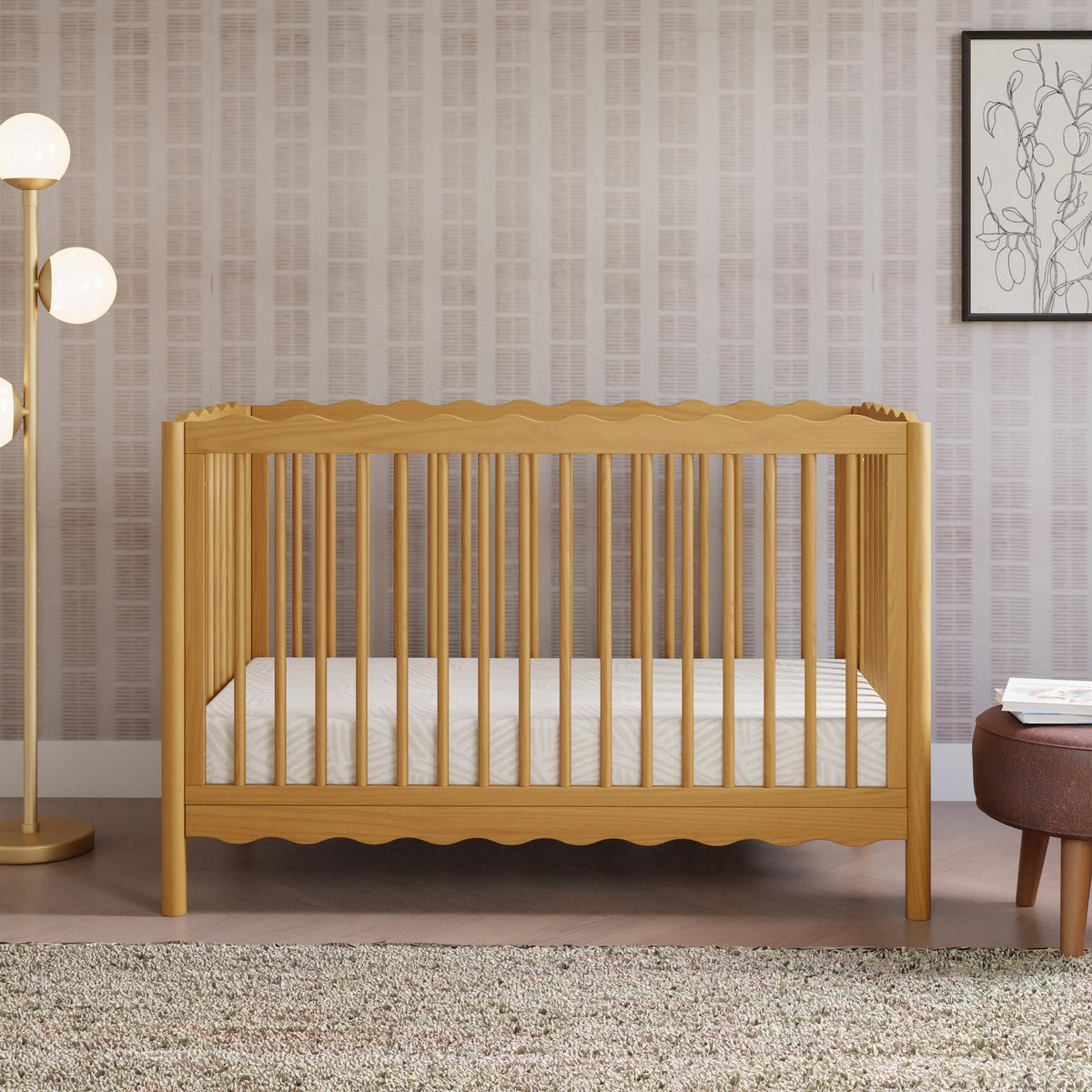Babyletto Swell 4-in-1 Convertible Crib with Toddler Bed Conversion Kit Convertible Cribs Babyletto
