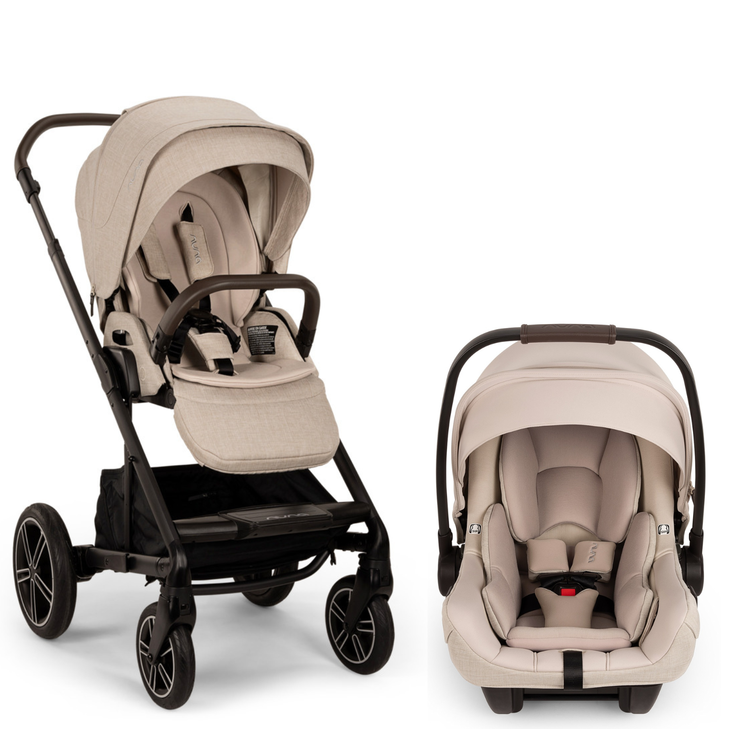 Nuna Mixx Next + Pipa Aire RX Travel System - Biscotti