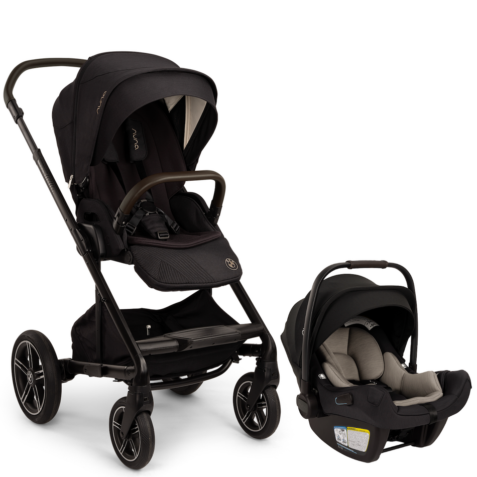 x BMW MIXX NEXT + PIPA AIRE Infant Travel System Strollers - Travel Systems Nuna Caviar w/ Chocolate