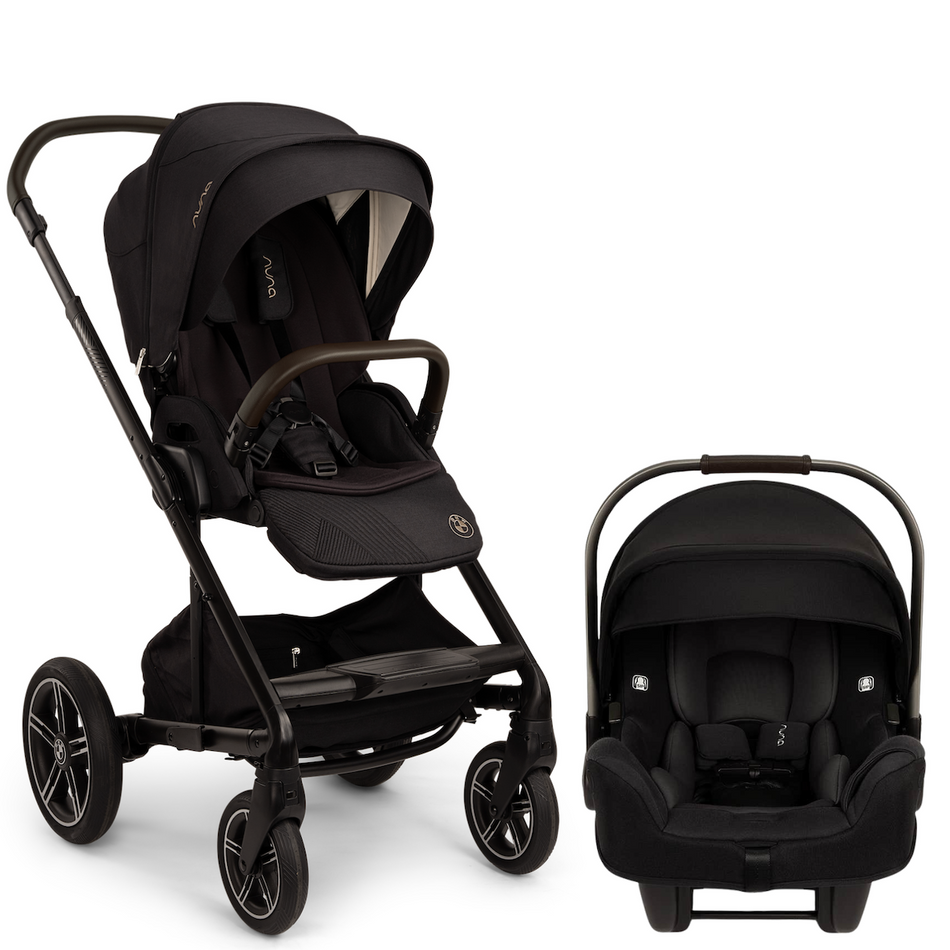 x BMW MIXX NEXT + PIPA RX Infant Travel System Strollers - Travel Systems Nuna Caviar w/ Chocolate